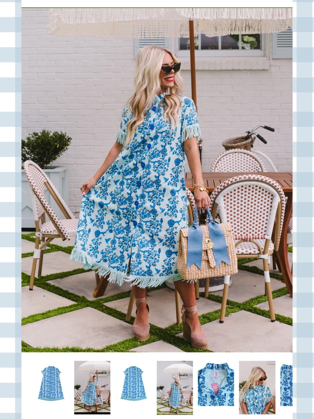 NWT Elizabeth Wilson Designs blue dress